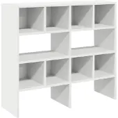 vidaXL Schoenenrekken 2 st stapelbaar 89,5x30x40 cm wit