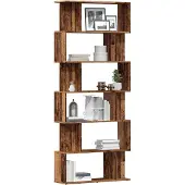 vidaXL Boekenkast 80x24x192 cm bewerkt hout oud houtkleurig