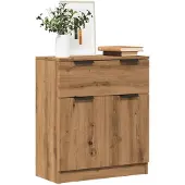 vidaXL Dressoir 60x30x70 cm bewerkt hout artisan eikenkleurig