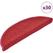 vidaXL Zelfklevende trapmatten 30 st 56 x 17 x 3 cm Non-Slip Rood