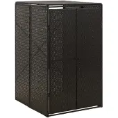 vidaXL Containerberging enkel 70x80x117 cm poly rattan zwart