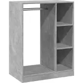 vidaXL Kledingkast 77x48x102 cm bewerkt hout betongrijs