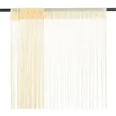 vidaXL Draadgordijnen 100x250 cm crème 2 st
