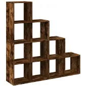 vidaXL Kamerscherm / boekenkast 131,5x29x131,5 cm hout gerookt eiken