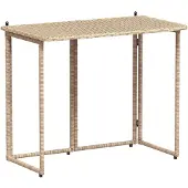 vidaXL Tuintafel inklapbaar 90x51x75 cm poly rattan beige