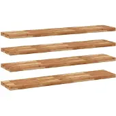 vidaXL Wandschappen 4 st zwevend olieafwerking 160x30x4 cm acaciahout