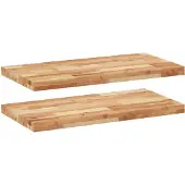 vidaXL Wandschappen 2 st zwevend olieafwerking 60x40x4 cm acaciahout