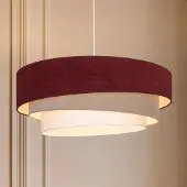 Duolla Hanglampe , Trio, Rood, Woonkamer, Stof, Jong wonen