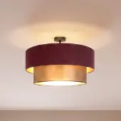Duolla Plafondlamp , Dorina, Rood, Keuken, Stof, Jong wonen