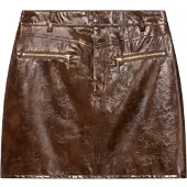 Aaiko Dames Rokken Cindy Pu 674 - Bruin - Maat XL