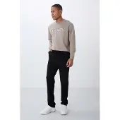 Tommy Life Heren Regular-Fit Katoenen Mix Joggingbroek