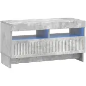 vidaXL 5-delige LED TV-kast Betongrijs Bewerkt hout