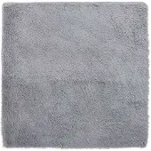vidaXL Hoogpolig vloerkleed NAVARRA 200x200 cm polyester lichtgrijs