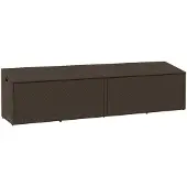 vidaXL Tuinopslagdoos bruin, 220x50x58 cm, polyrotan