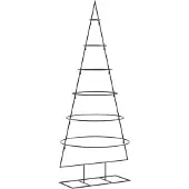 vidaXL Kerstdecoratie kerstboom 150 cm metaal zwart