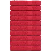 vidaXL Handdoeken FROGN 10 st 100x200 cm 360 g/m² rood