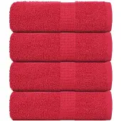 vidaXL Washandjes FROGN 4 st 30x30 cm 360 g/m² rood