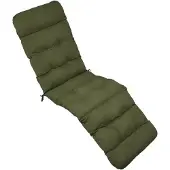 Beautissu comfortabele ligkussen voor ligstoel, 200x50x8 cm, olijgroen