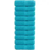 vidaXL Gastendoekjes SOLUND 10 st 600 g/m² 30x50 cm turquoise