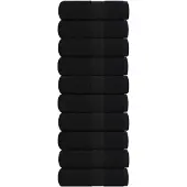 vidaXL Gastendoekjes FROGN 10 st 30x50 cm 360 g/m² zwart