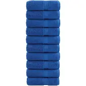 vidaXL Gastendoekjes SOLUND 10 st 600 g/m² 30x50 cm blauw