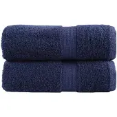 vidaXL Gastendoekjes SOLUND 2 st 600 g/m² 30x50 cm marineblauw