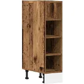 vidaXL Onderkast, look van oud hout, 20x44,5x81,5 cm, houtvezel