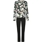 Pastunette Pyjama 'Premium - Midnight Haze' ivoor / zwart