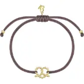 Glanzstücke Armband bruin / goudgeel