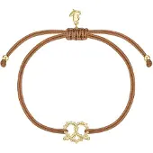 Glanzstücke Armband bruin / goudgeel