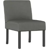 vidaXL Fauteuil stof donkergrijs