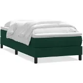 vidaXL Boxspringbed zonder matras, donkergroen, 200x220 cm, fluweel