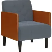vidaXL Fauteuil met armleuningen 55 cm fluweel donkergrijs