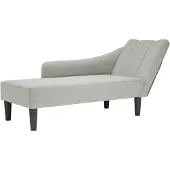 vidaXL Chaise longue met rechterarmleuning fluweel lichtgrijs