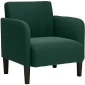 vidaXL Fauteuil met armleuningen 54 cm fluweel donkergroen