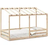 vidaXL Kinderbed met bedhuis 80x200 cm massief grenenhout