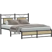 vidaXL Bedframe zonder matras hout sonoma eikenkleurig 140x200 cm