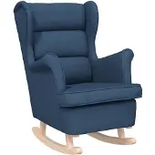 vidaXL Schommelstoel 74x90x102 cm stof blauw