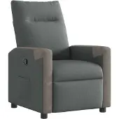 vidaXL Fauteuil verstelbaar stof donkergrijs