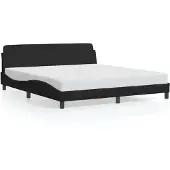 vidaXL Bedframe "Dover" 180x200 cm fluweel zwart