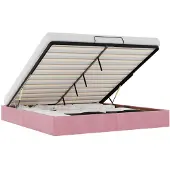 vidaXL Ottoman bedframe zonder matras 180x200 cm fluweel roze