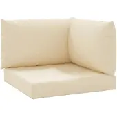 vidaXL Palletkussens 3 st oxford stof beige