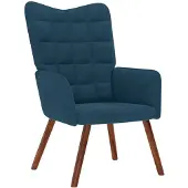 vidaXL Relaxstoel fluweel blauw