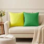 vidaXL Kussensloop 2 pcs HEERLEN Groen 45 x 45 cm Polyester