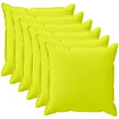 vidaXL Kussensloop 6 st HOUTEN Heldere Groen. 40 x 40 cm Polyester