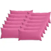 vidaXL Kussensloop 12 pcs HEERLEN Roze 40 x 80 cm Polyester