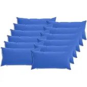 vidaXL Kussensloop 12 st HEERLEN Koninklijk Blauw 40 x 80 cm Polyester