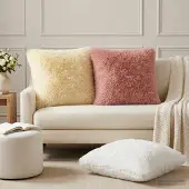 vidaXL Kussensloop 6 st HEERLEN Wit 60 x 60 cm PV Fleece
