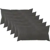 vidaXL Kussensloop 6 pcs HEERLEN Donkergrijs 40 x 70 cm Fluweel