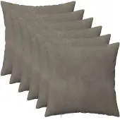 vidaXL Kussensloop 6 pcs HEERLEN Lichtgrijs 40 x 40 cm Fluweel
